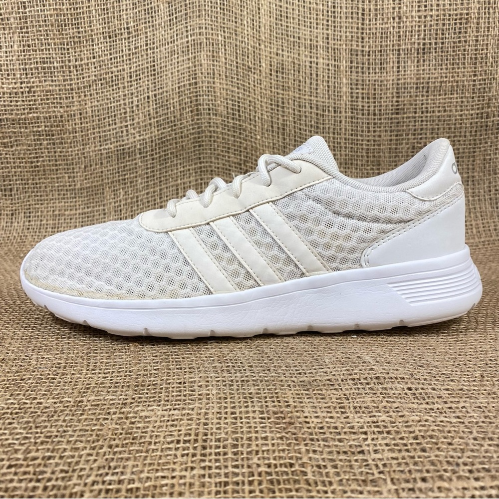 adidas running shoe lite weight white Size 10 - Picture 2 of 9